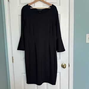 Lane Bryant bell sleeve black dress